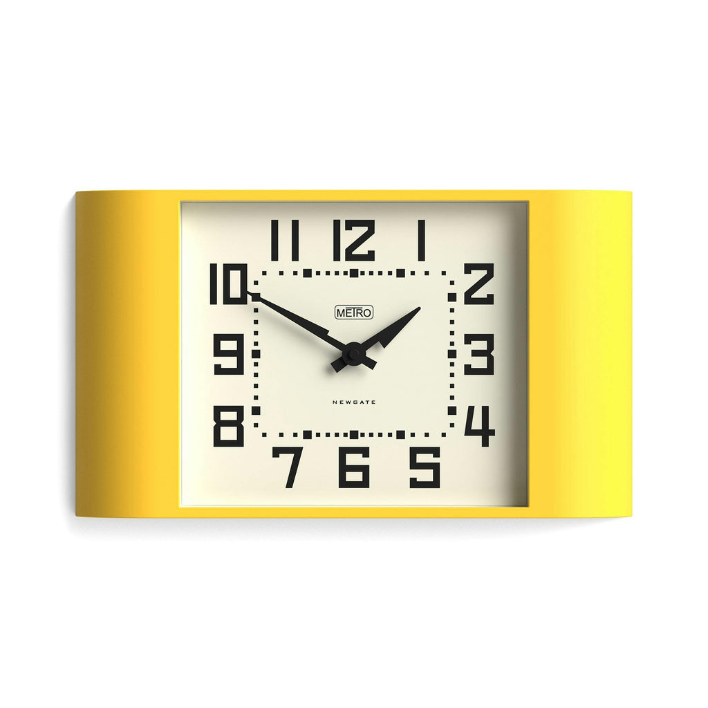 Newgate Metro Wall Clock-Yellow