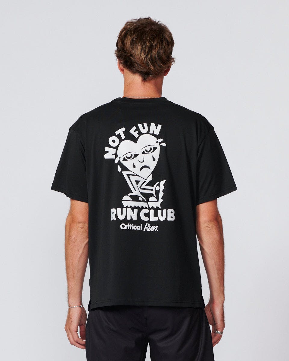 Run Club Heart Tee - Black