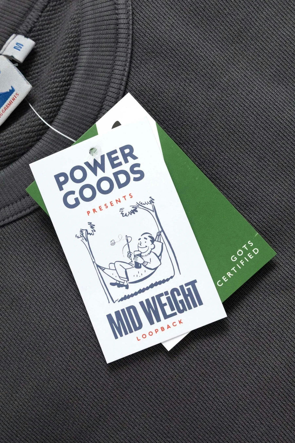 Power Goods Loopback Crewneck in Washed Black