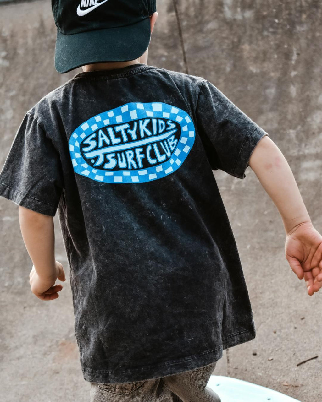 Salty Kids Surf Club Tee- Acid Wash