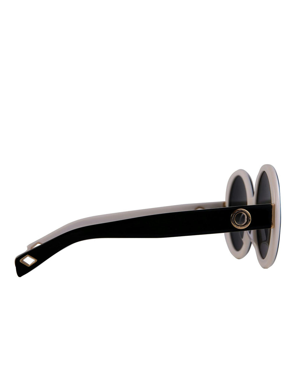 THE ORBIT - Black on White Sunglasses | Grey Polarised Lenses