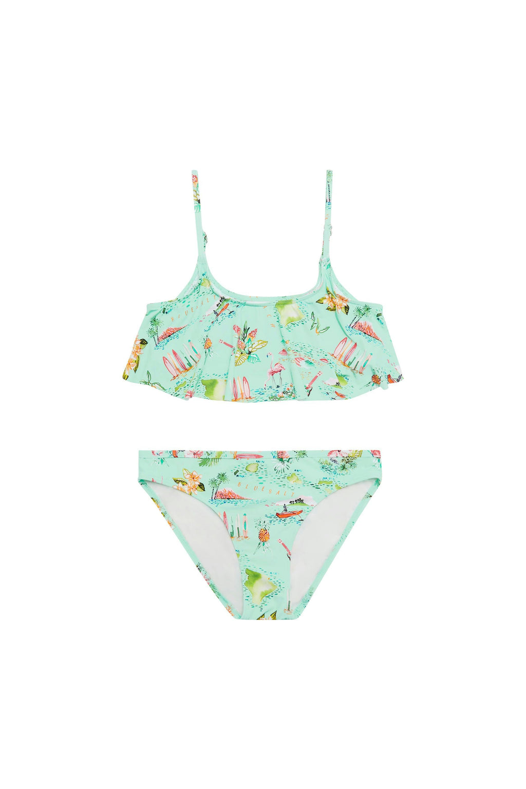Island Life Frill Bikini and Rash Top Set
