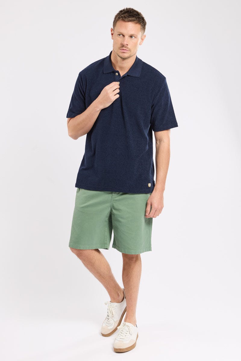 Armor Lux Heritage Terry Polo in Marine Deep