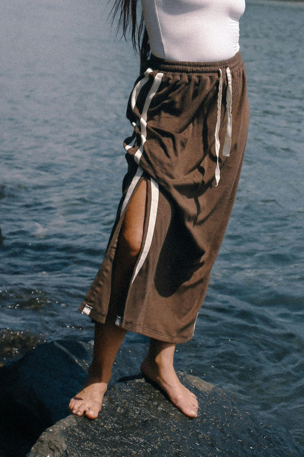 Terry Long Skirt Chocolate
