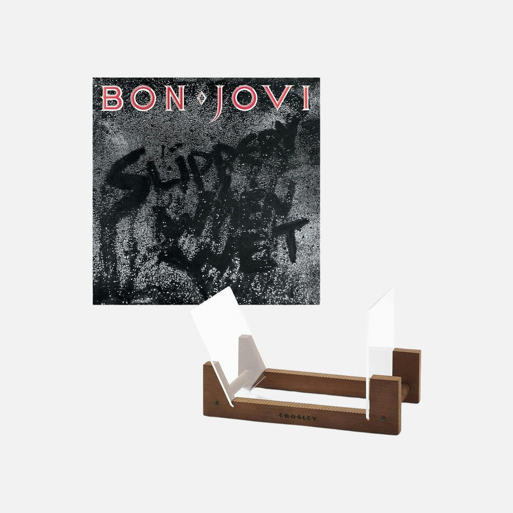 Bon Jovi Slippery When Wet - Vinyl Album & Crosley Record Storage Display Stand