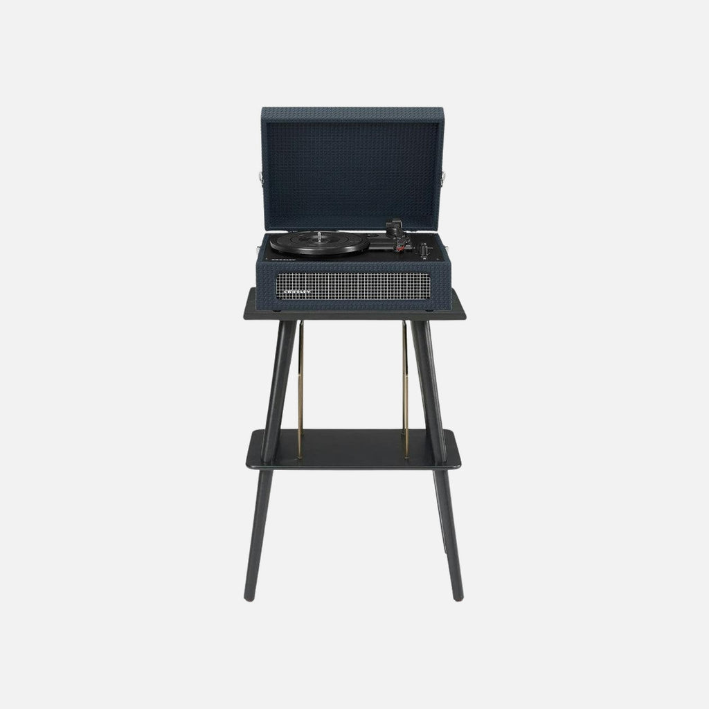 Crosley Voyager Bluetooth Portable Turntable + Entertainment Stand Bundle  - Navy