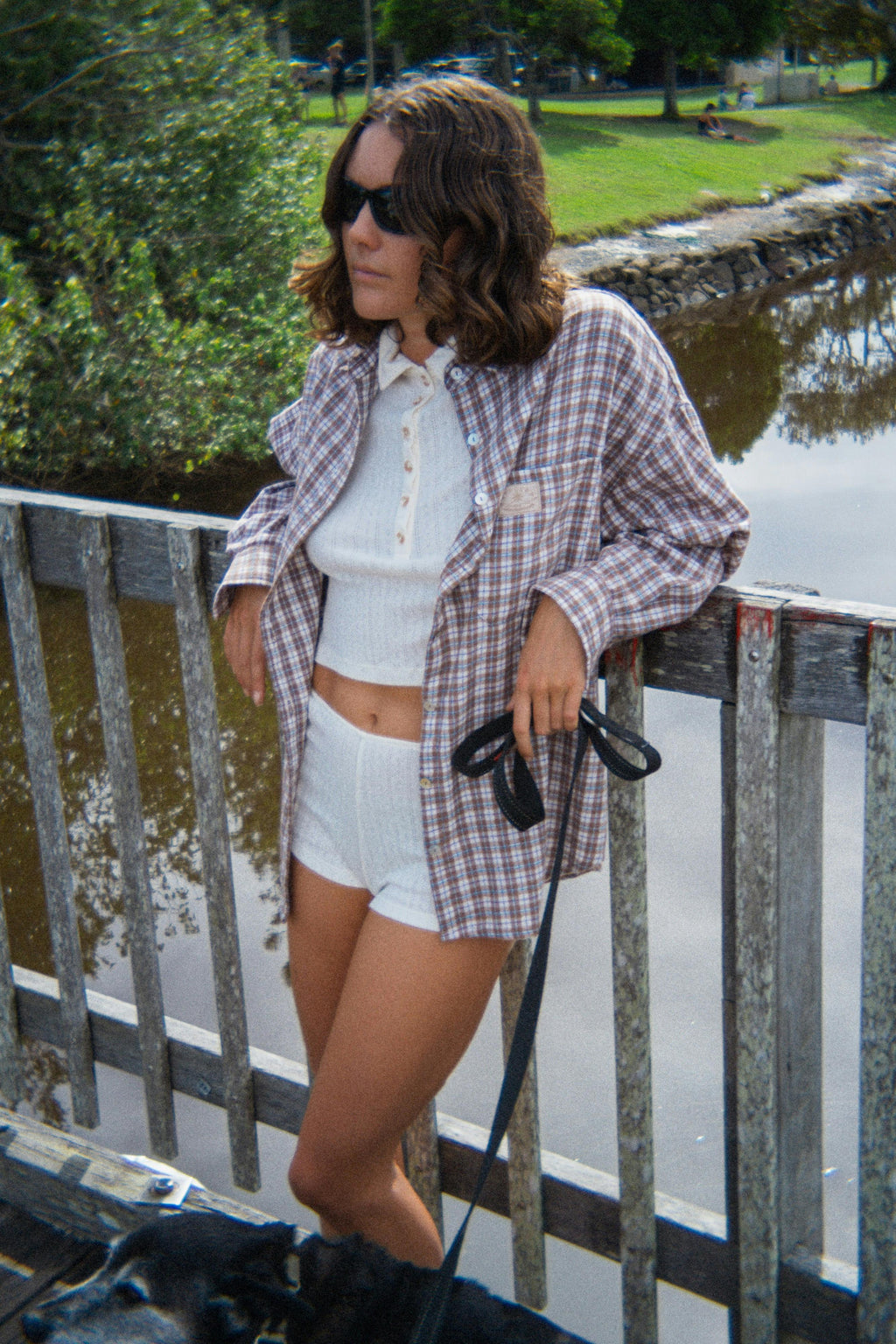 Beach PJ Short in Cream Pointelle