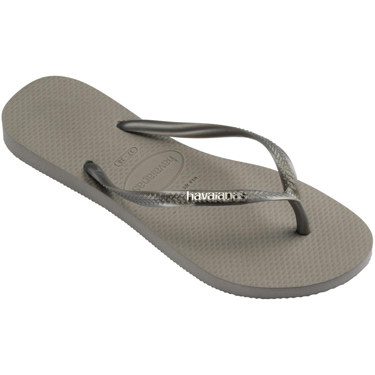 Slim Metal Logo Thongs