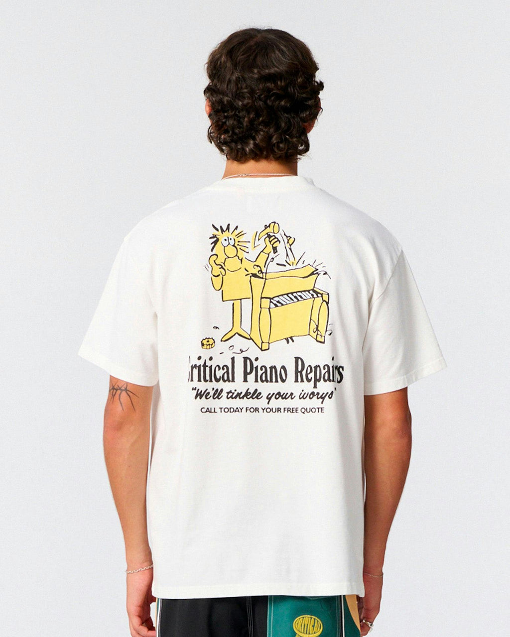 Piano Repairs Tee - Vintage White