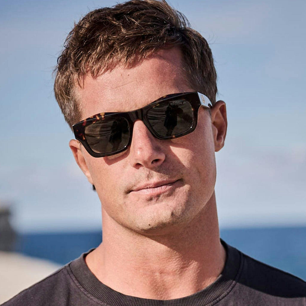 FOLSOM Gloss Havana Tort | Green Polarised Bio Lens