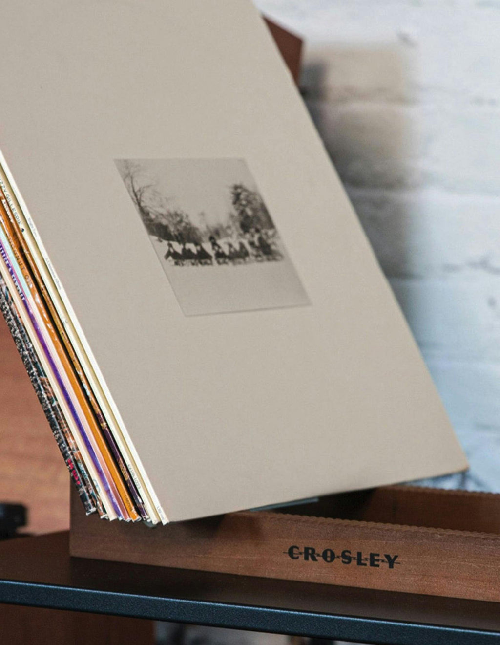 Crosley Voyager Bluetooth Portable Turntable + Bundled Crosley Record Storage Display Stand - Navy