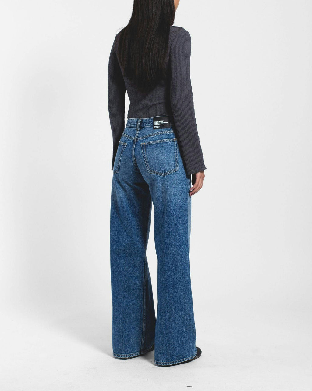 Rhue Low Wide Jeans - Stream Mid Used