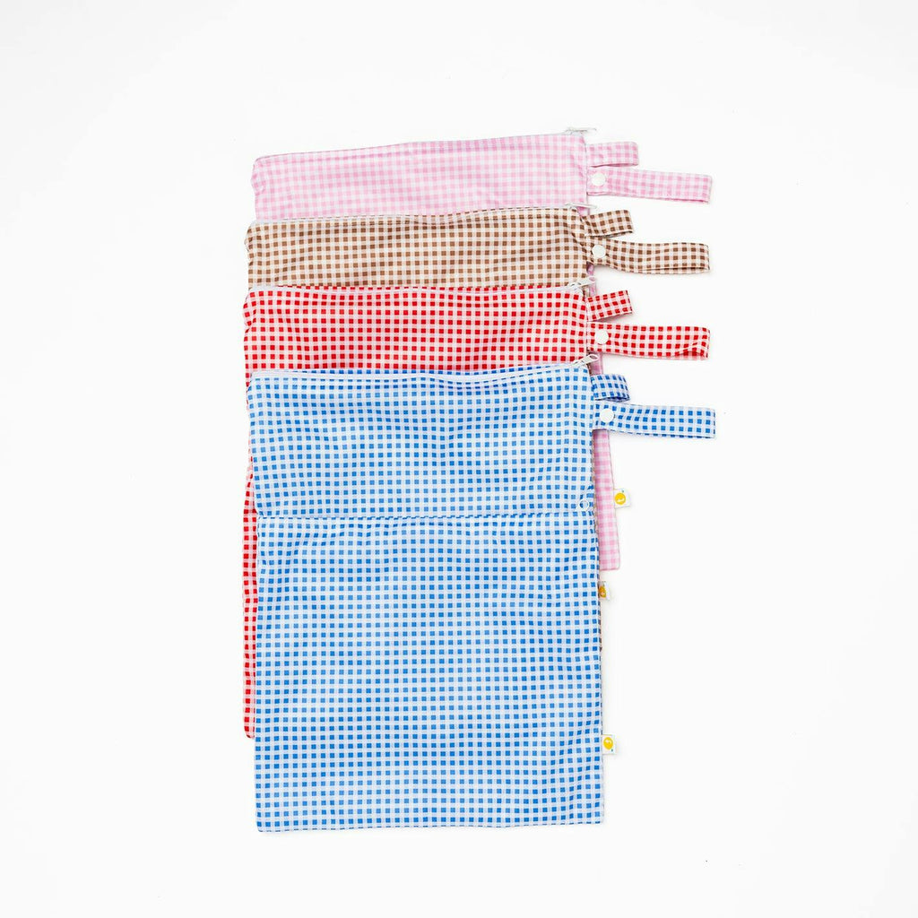 Tyoub Stay-dry Zip Wet Bag– Blue Gingham
