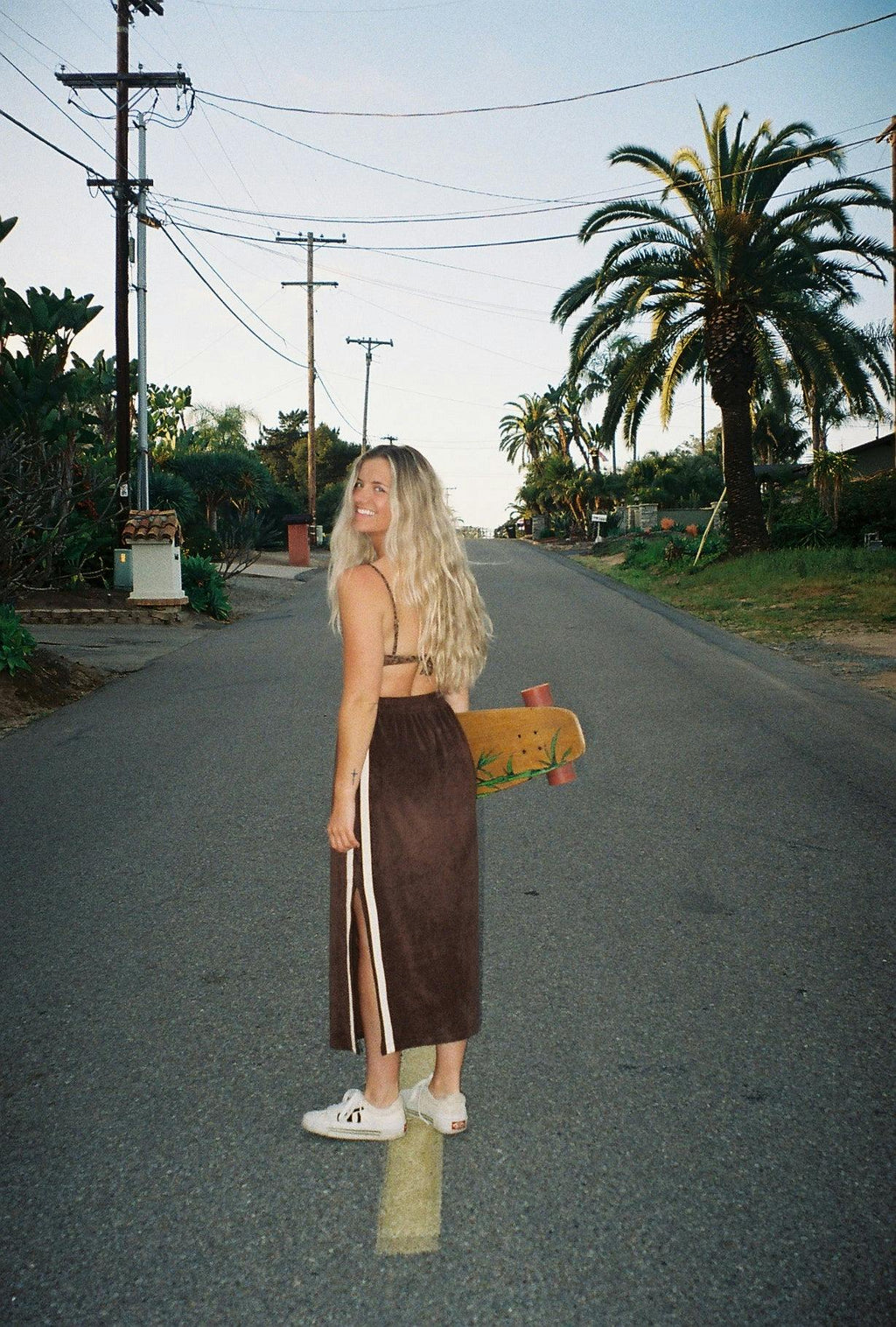 Terry Long Skirt Chocolate