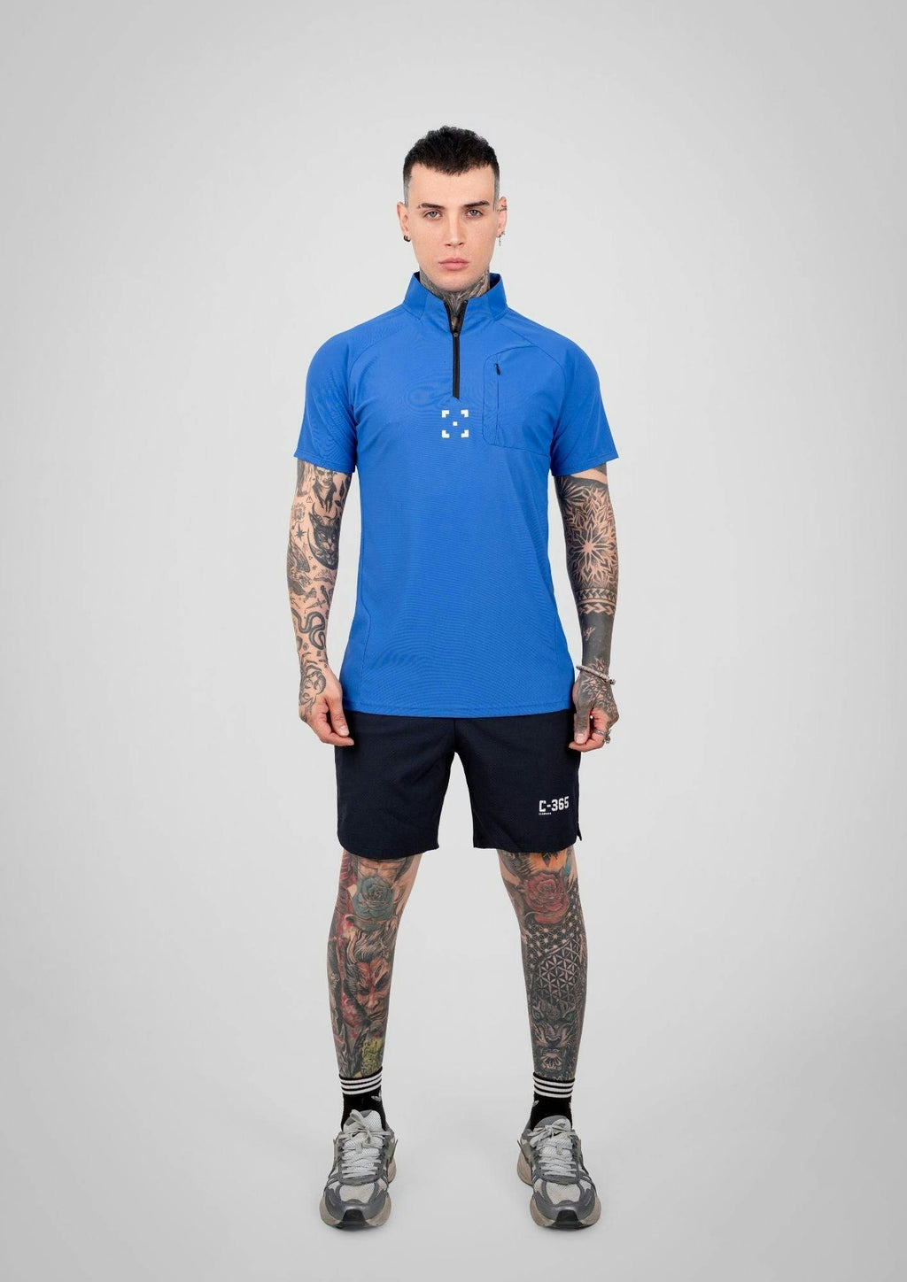 C-365 Strike Zip Tee (Model 825321) - Blue