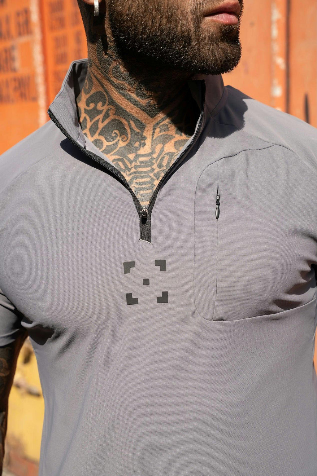 C-365 Strike Zip Tee (Model 825321) - Grey