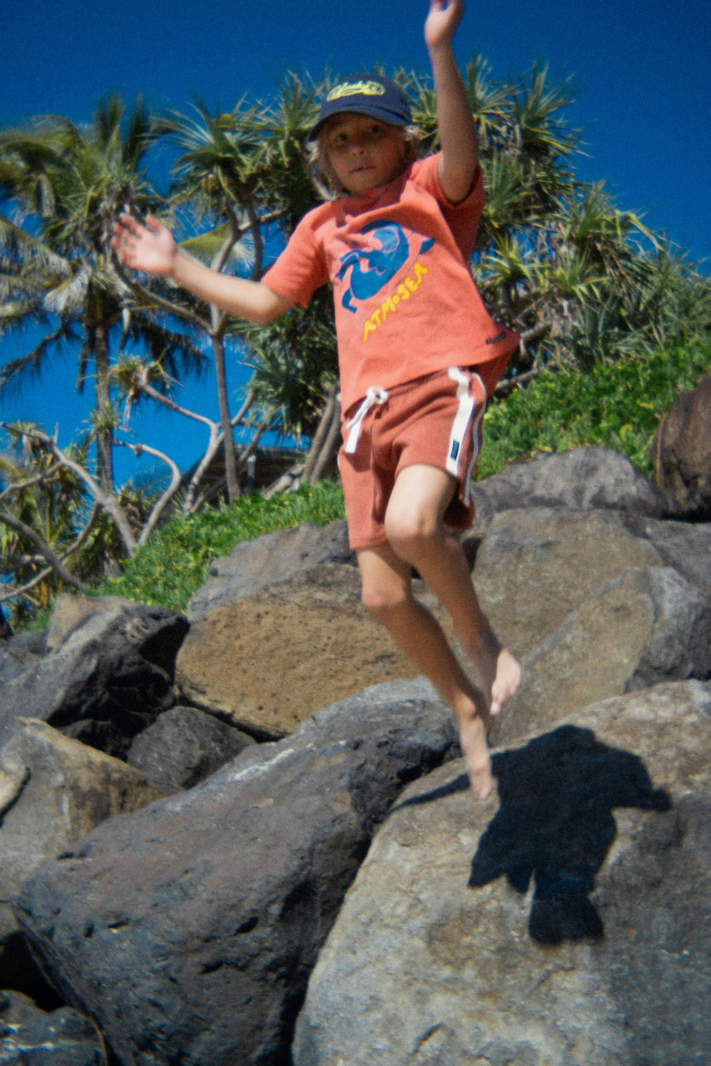 Mini Terry Towelling Shorts in Rust