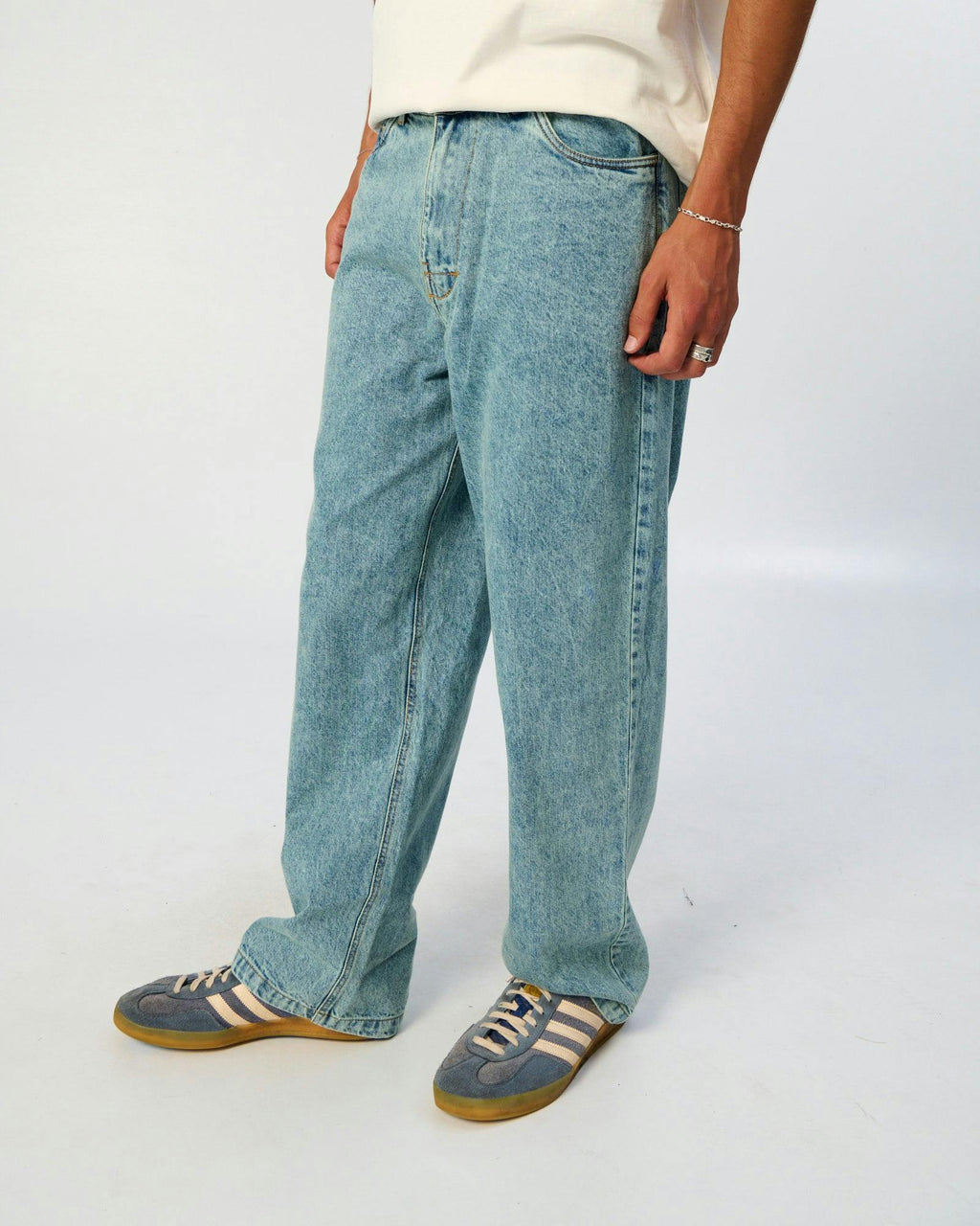 Peaty 5 Pocket Denim Carpenter Jean - Washed Blue