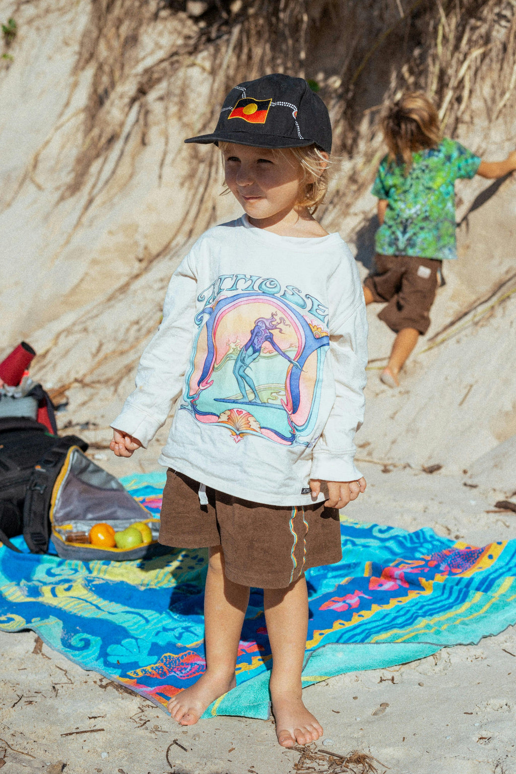 KIDS 'Saline Shrine' By Angie Samblotte x Atmosea - Artist Oversized Longsleeve Tee
