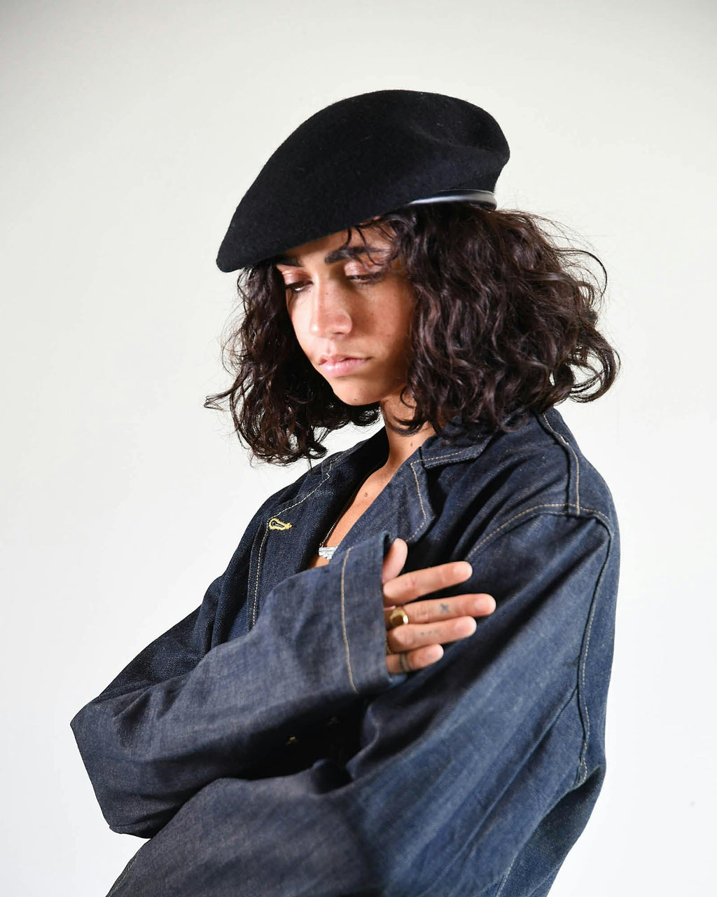 The Château Beret – Black Wool French Artist Hat