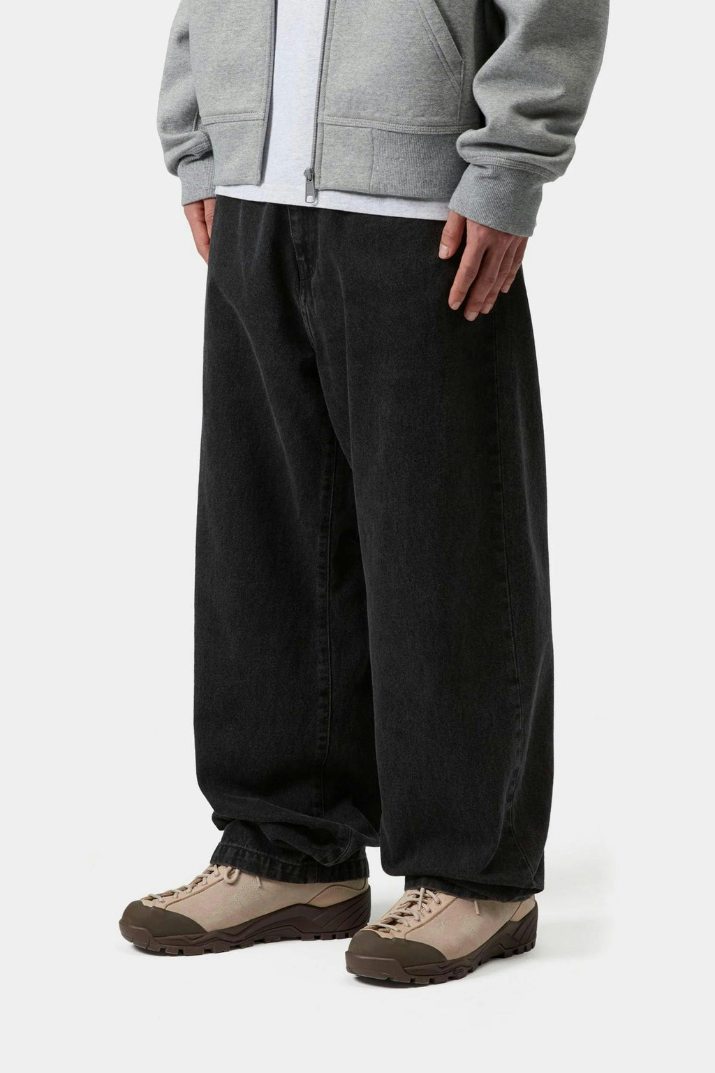 Carhartt WIP Landon Pant in Black Stone Washed
