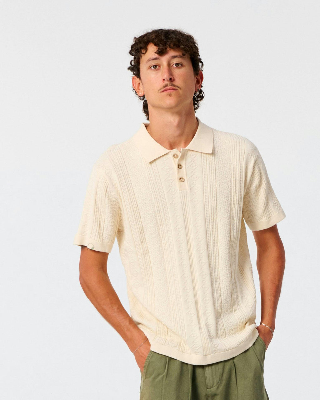 Rails Knit Polo - Ecru