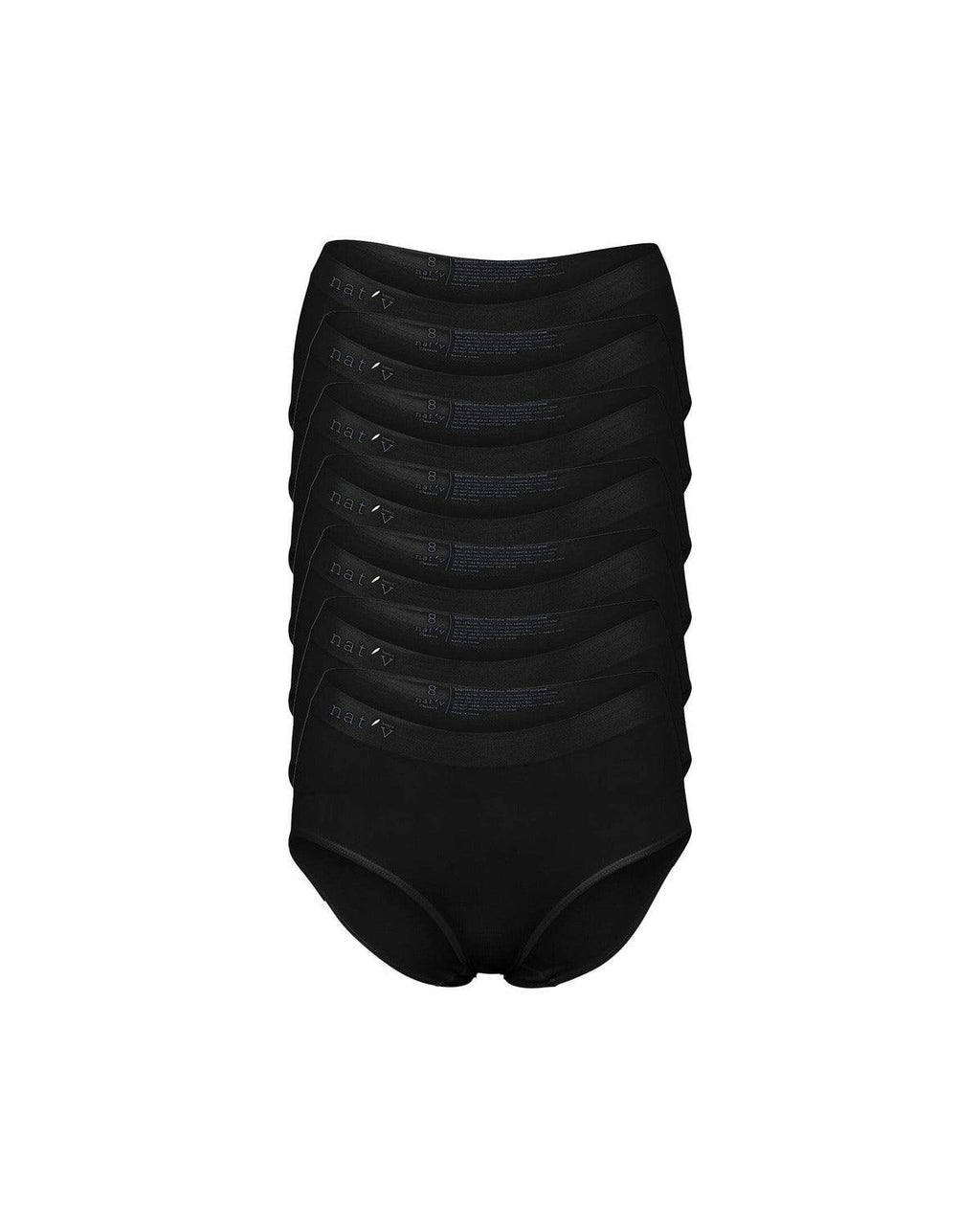 Classic Modal Full Brief Underwear 7 Pack - Black