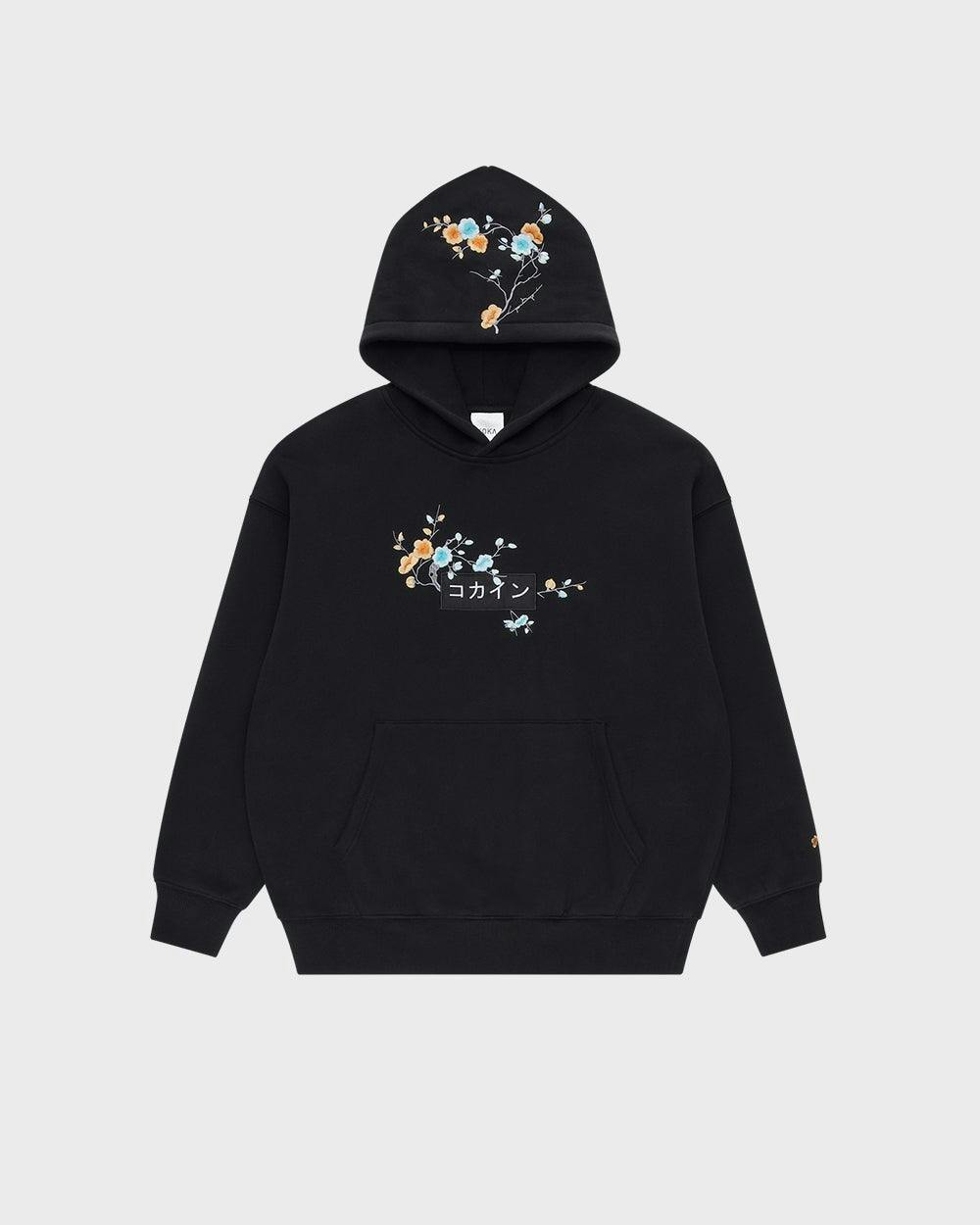 Black / Blue & Orange Blossom //// Hoodie