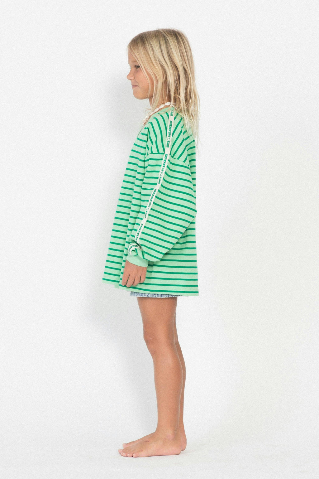 Kids Nautical Long Sleeve Tee - Shamrock Thin Stripe