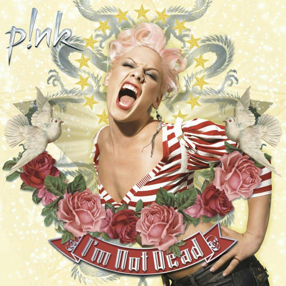 Crosley Record Storage Crate P!nk I'm Not Dead Vinyl Album Bundle