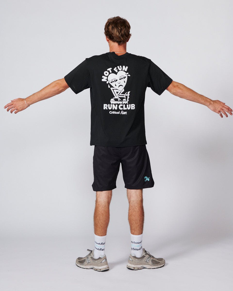 Run Club Heart Tee - Black