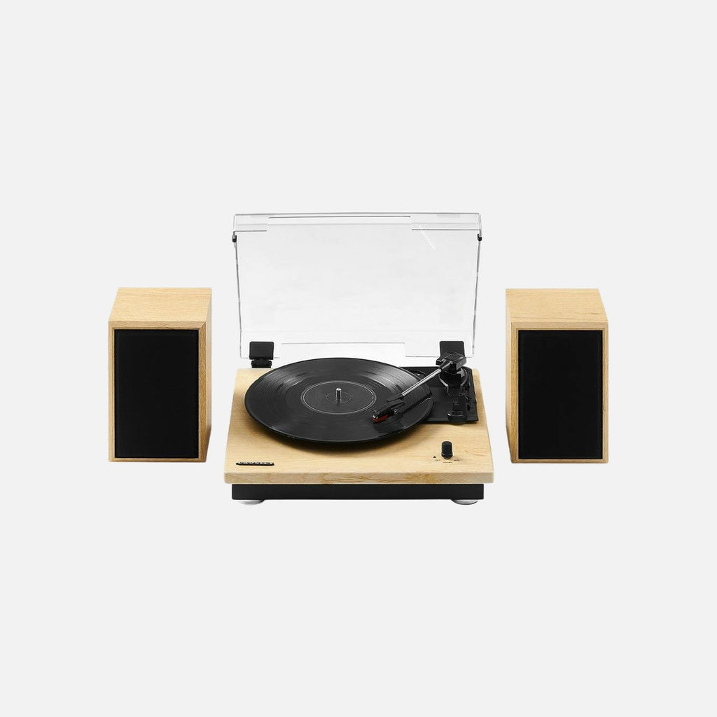Crosley Brio Record Player Shelf System With Speakers - Natural
