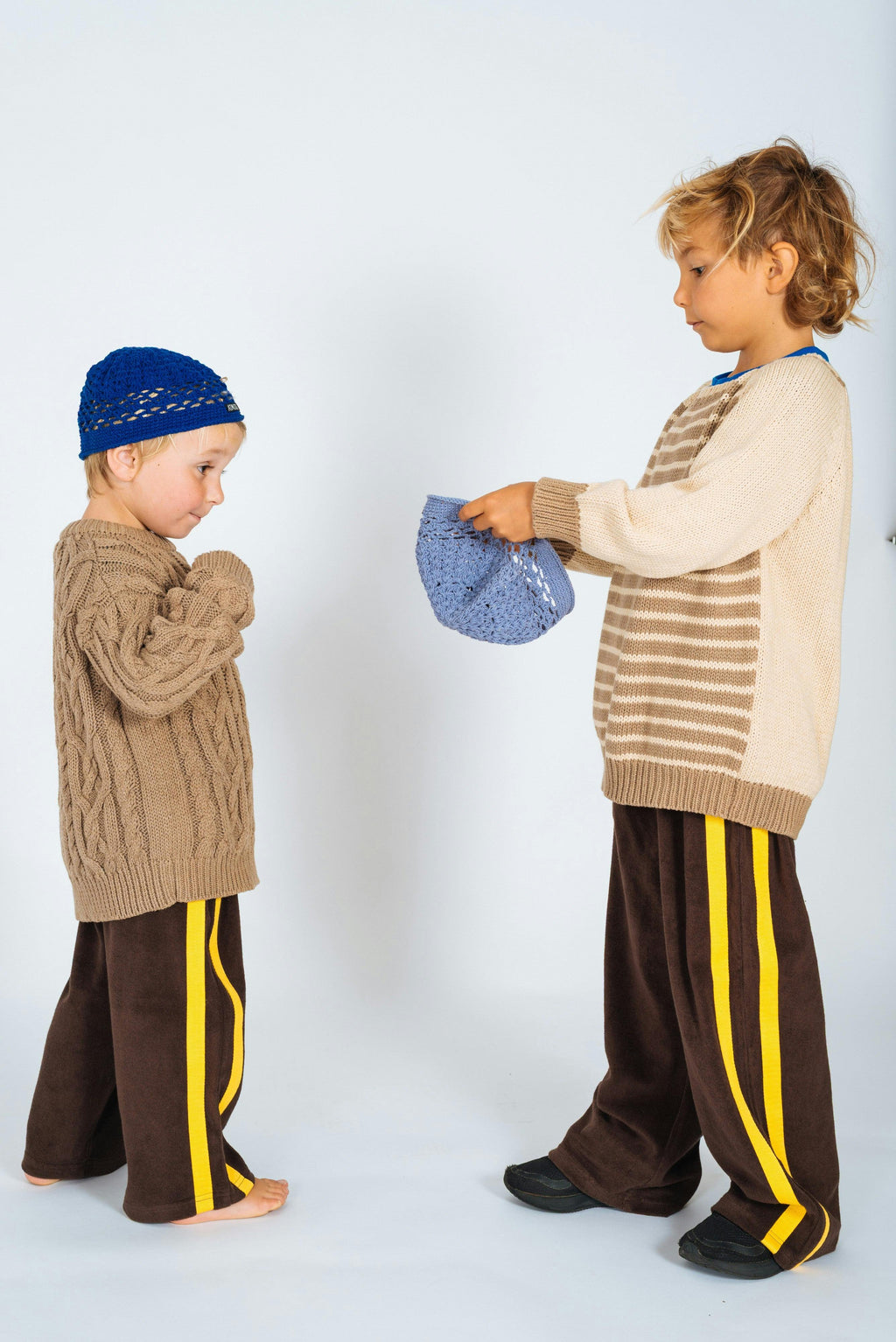 Kids Cable Knit in Mocha