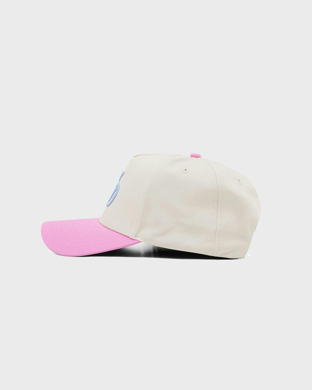 "KD" A-Frame Hat - Cream/Pink