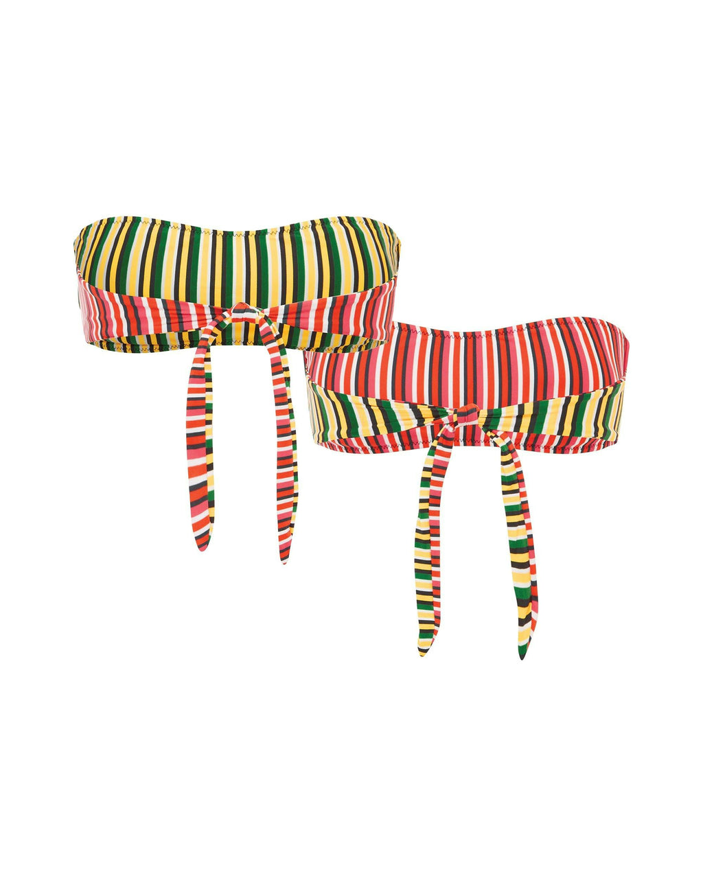 THE REVO BANDEAU TOP - STRIPE TWIST