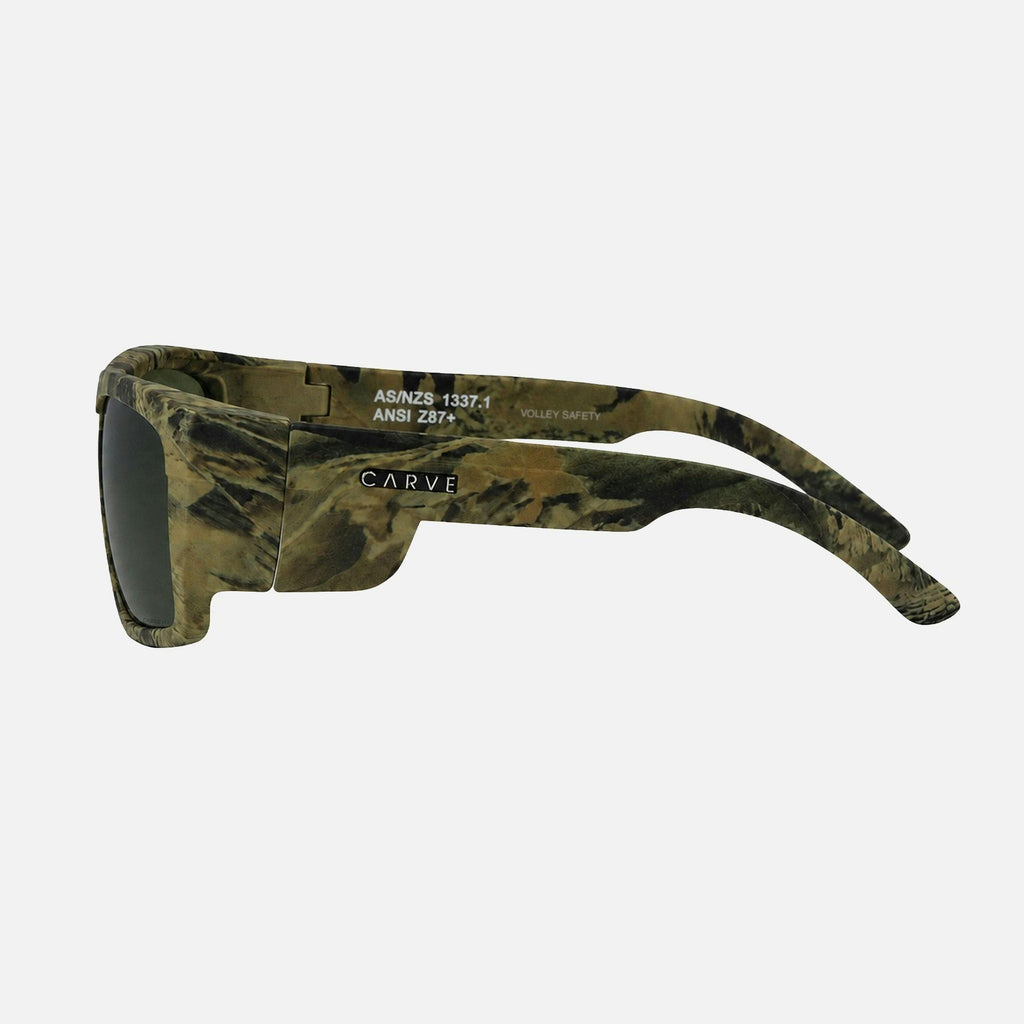 VOLLEY SAFETY WITH CAMO FRAME AND GREY POLARIZED LENS
