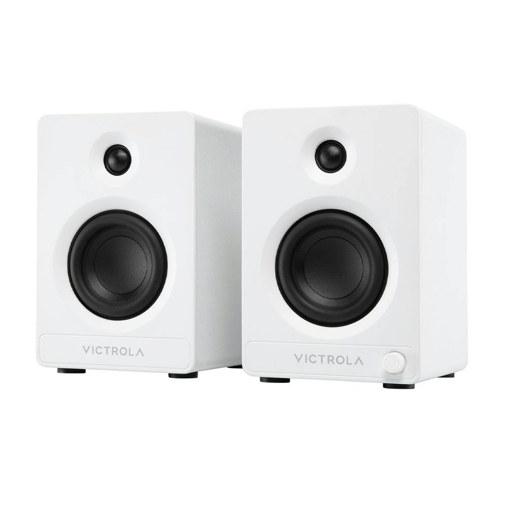 Victrola Tempo Bookshelf Speakers - White