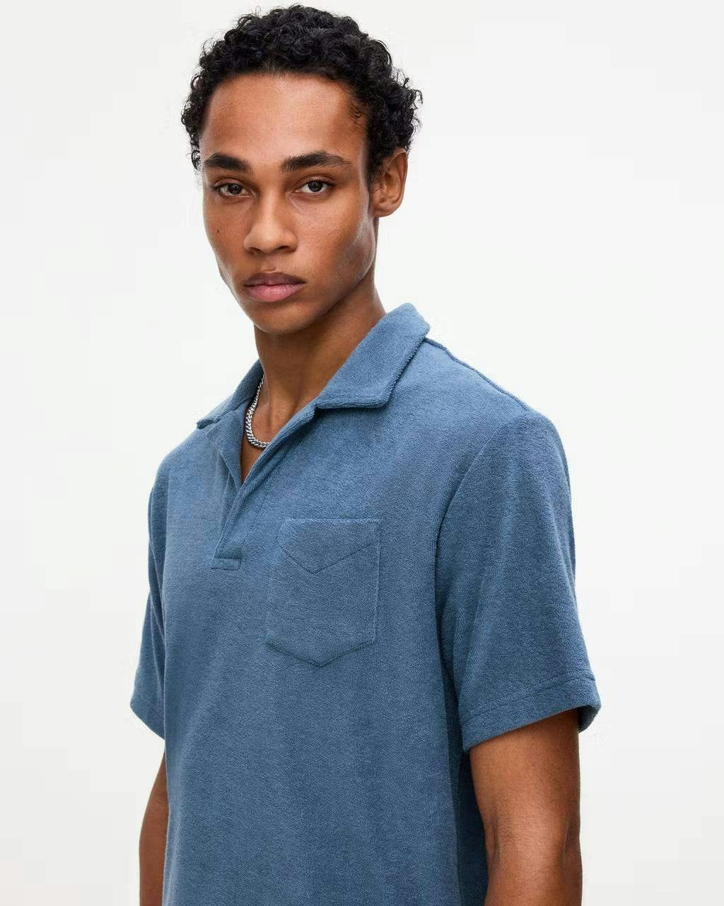 OAS Terry Polo Shirt in Coronet Blue