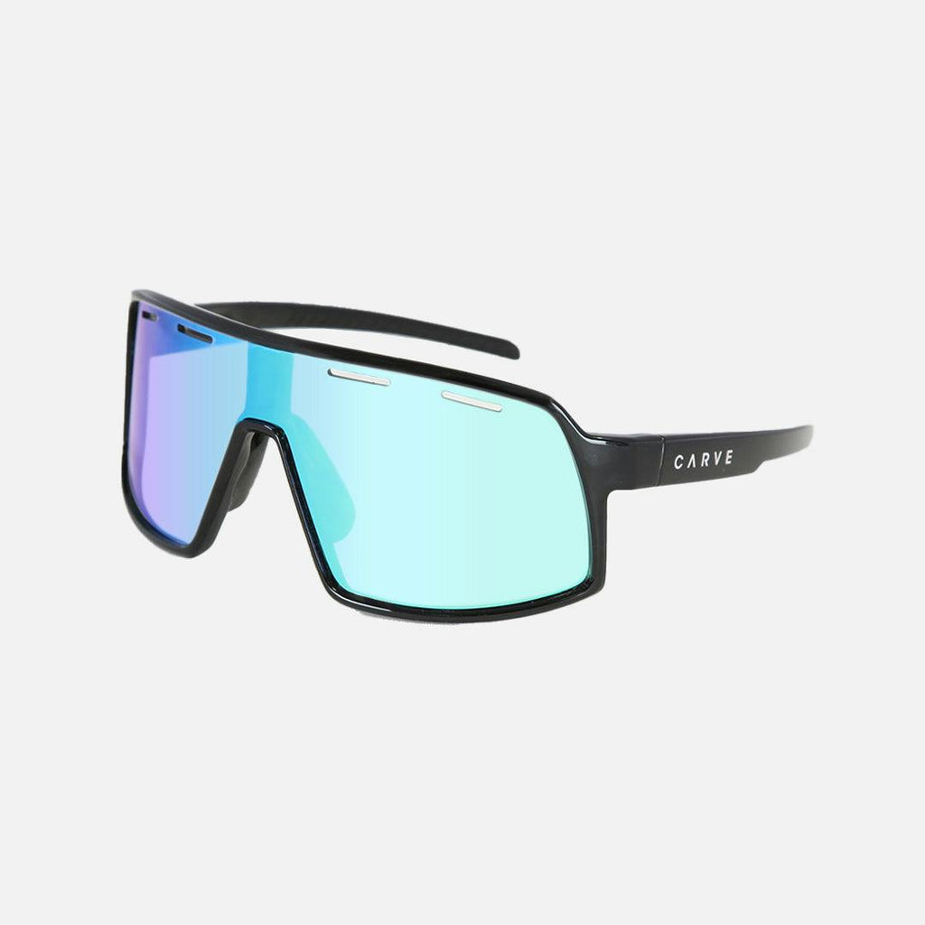 Sierra - Frame: Gloss Black   Lens: Rose with External Blue Iridium Lens plus Venting