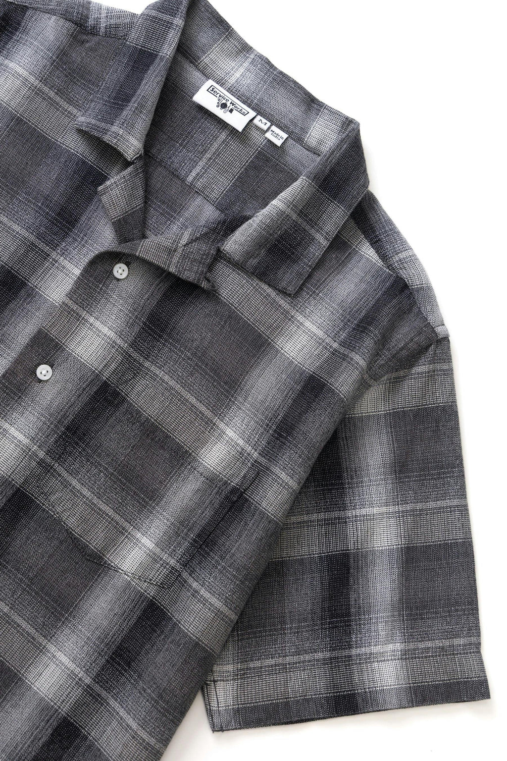 Service Works Plaid Resort Shirt in Black