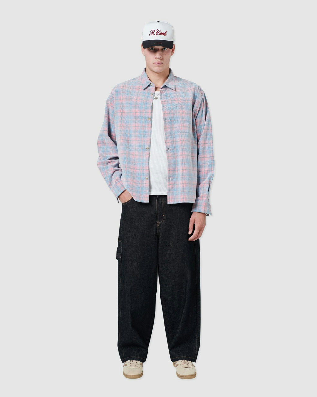 Cabin Shirt Pink Cord Plaid