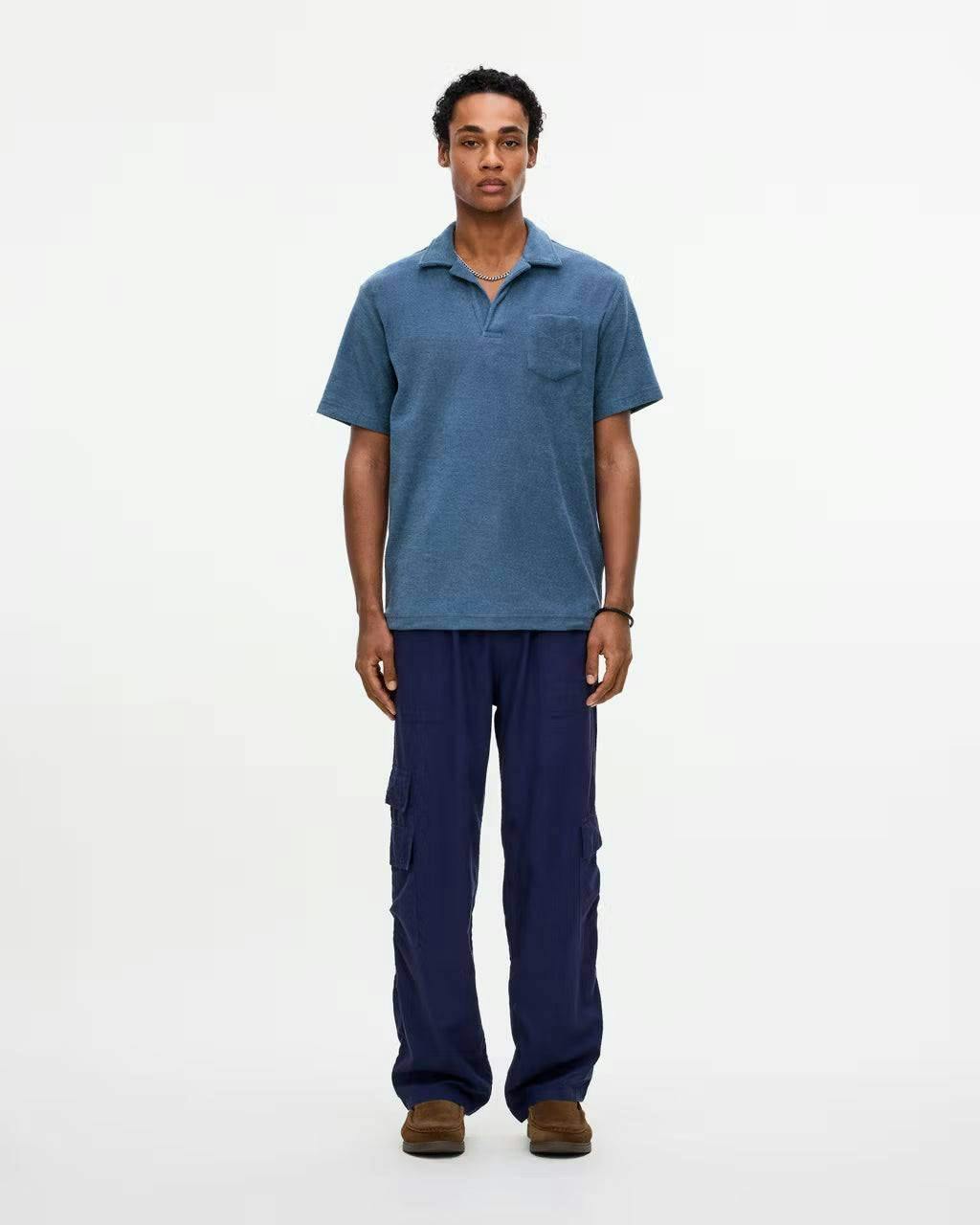 OAS Terry Polo Shirt in Coronet Blue
