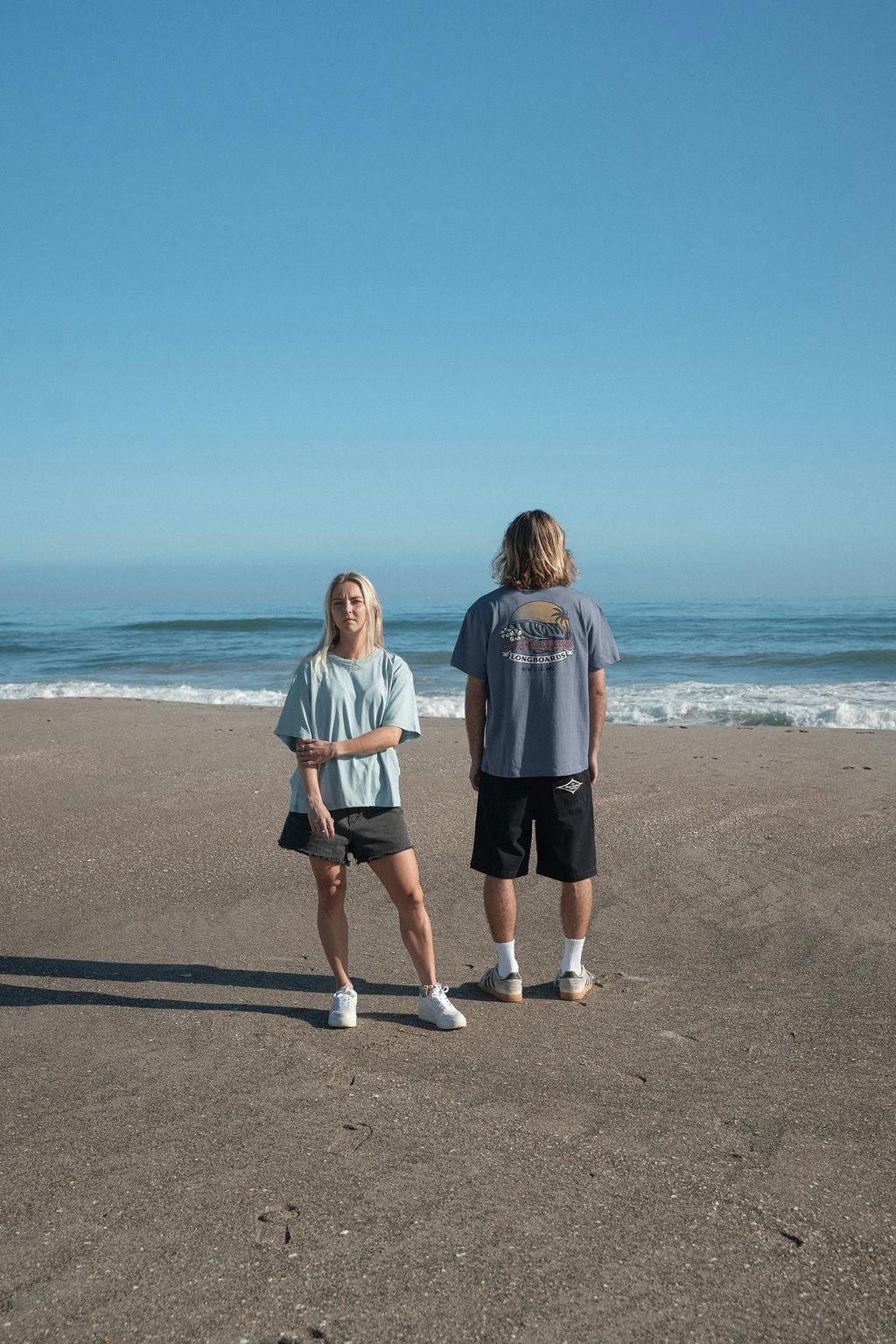 Mt Maunganui Surf Tee - Denim
