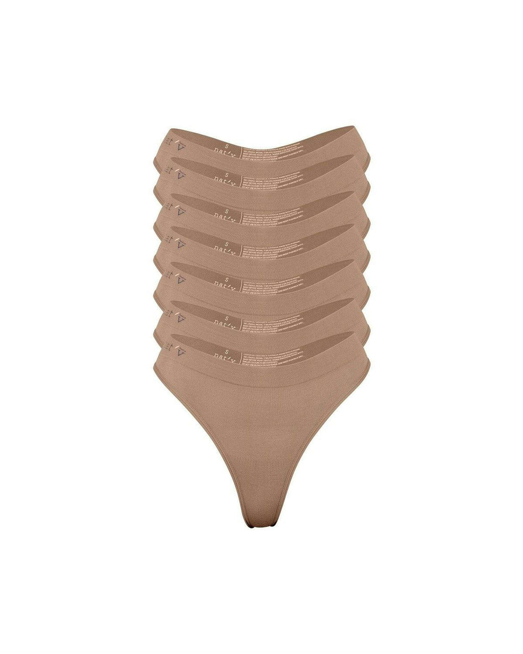 Cheeky Modal G-String Underwear 7 Pack - Chestnut