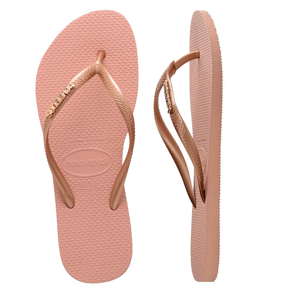 Slim Metal Logo Thongs