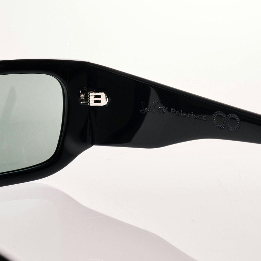SoliTV Gloss Black | Green Polarised Bio Lens
