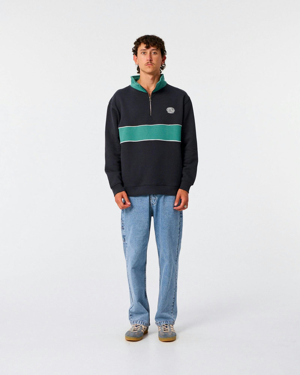 Blade Quarter Zip Crew - Vintage Black