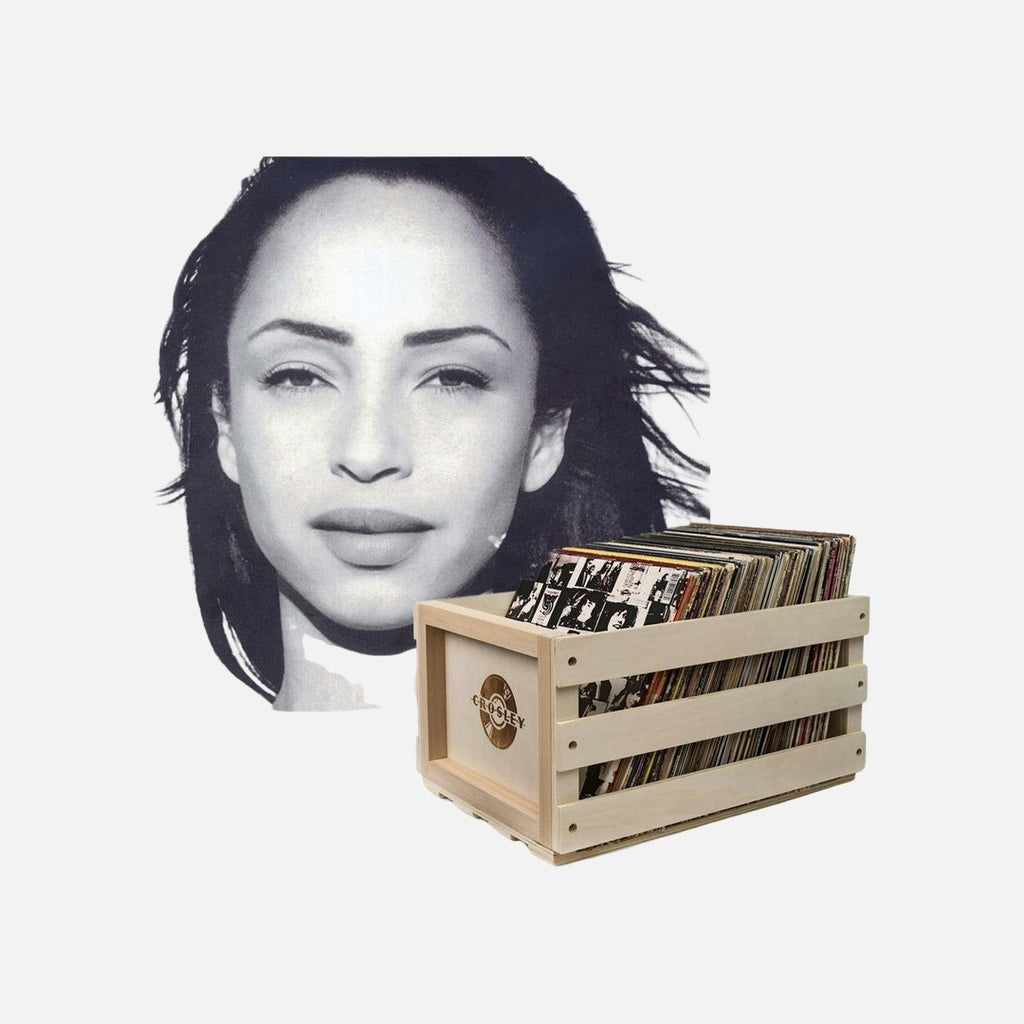 Crosley Record Storage Crate Sade The Best Of Sade Vinyl Album Bundle