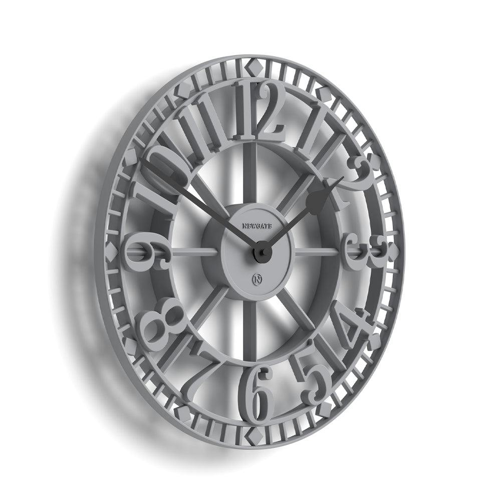 Newgate Warehouse Wall Clock-Clockwork Grey