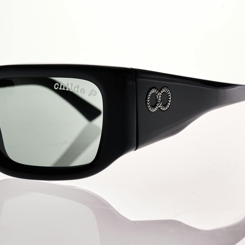 SoliTV Gloss Black | Green Polarised Bio Lens